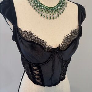 Victoria’s Secret Black Lace Corset Top